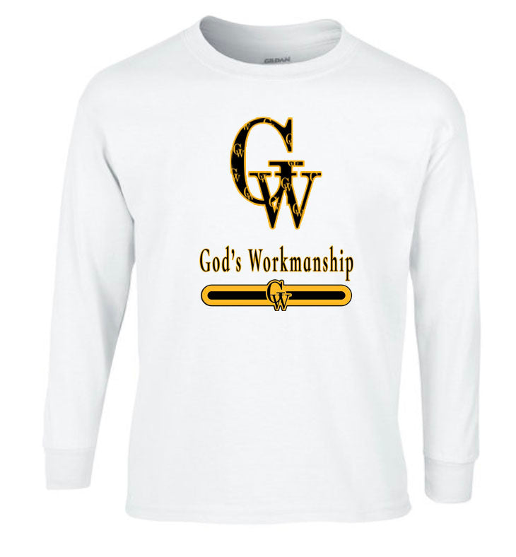 Long-sleeve T-shirt featuring GW God's Workmanship